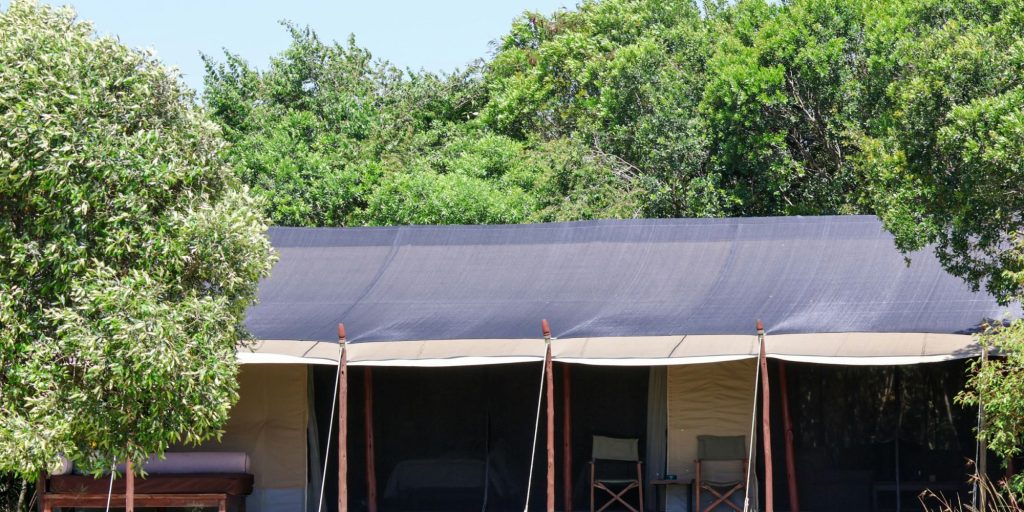 A tented camp in Naboisho, Narok County