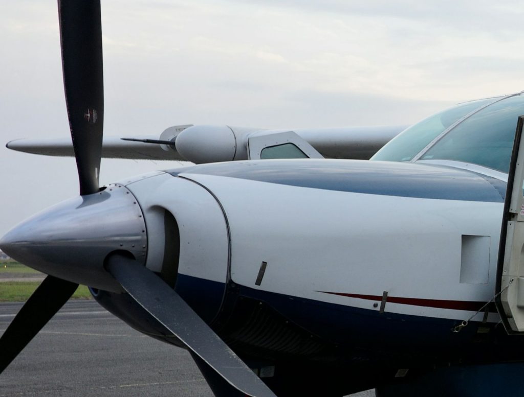 A light aircraft at Wilson Airport, Nairobi